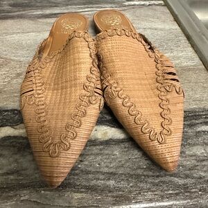 Vince Camuto Brown Textured Mules